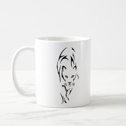 Lioness-Silhouette Kaffeetasse (Links)