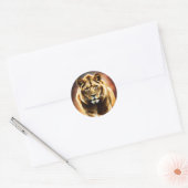 Lioness Stopp Runder Aufkleber (Umschlag)