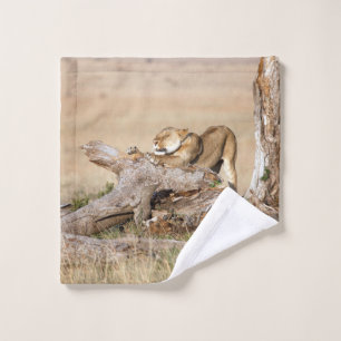 Lioness stretching badhandtuch set