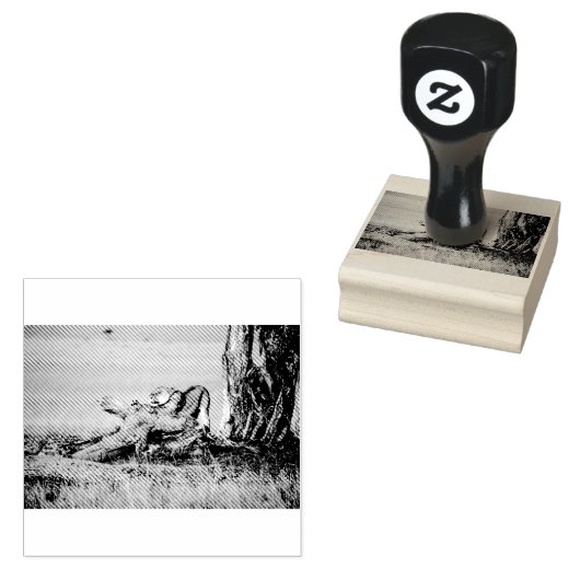 Lioness stretching gummistempel (Stempel)