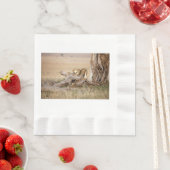 Lioness stretching serviette (Beispiel)