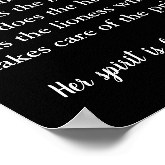 Lioness Themed Inspiration Poster (Ecke)