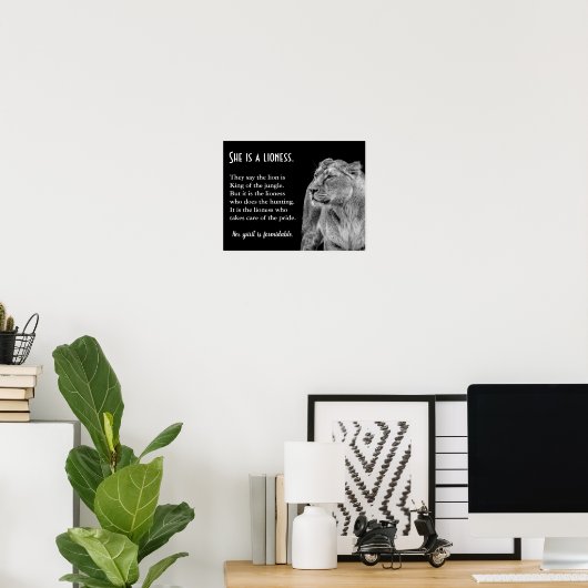 Lioness Themed Inspiration Poster (Heimbüro)