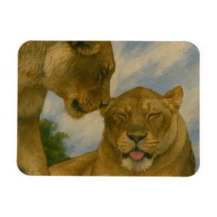 Lioness Unternehmen im goldenen Licht Magnet