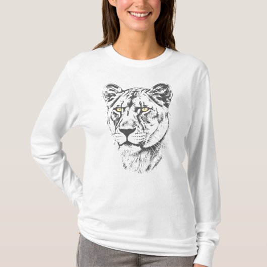 Lioness Yellow Eyes T-Shirt (Vorderseite)