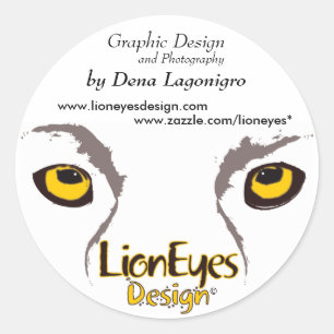 LionEyes Design Runder Aufkleber