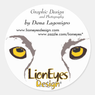 LionEyes Design Runder Aufkleber