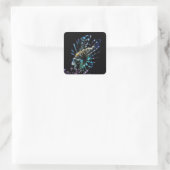 Lionfischschwimme Quadratischer Aufkleber (Tasche)