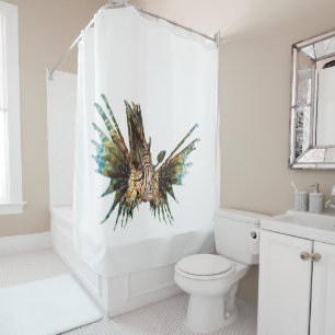 Lionfish - Abstraktes Design - Aus einem Foto schn Duschvorhang