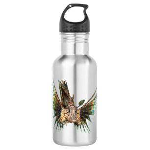 Lionfish - Abstraktes Design - Aus einem Foto schn Edelstahlflasche