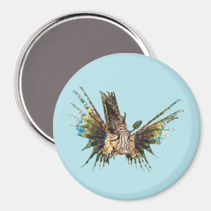 Lionfish - Abstraktes Design - Aus einem Foto schn Magnet