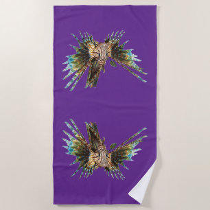 Lionfish - Abstraktes Design - Aus einem Foto schn Strandtuch