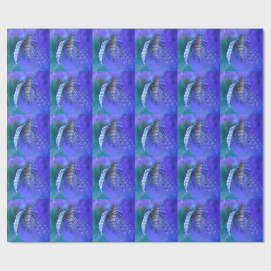 Lionfish Aquarium Lila Pterois Zebrafish Geschenkpapier (Flach)