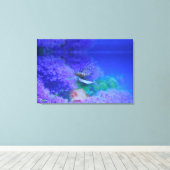 Lionfish Aquarium Lila Pterois Zebrafish Leinwanddruck (Insitu (Holzboden))