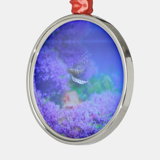 Lionfish Aquarium Lila Pterois Zebrafish Silbernes Ornament (Links)