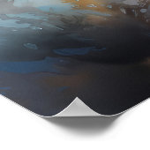 Lionfish Elegance: Wasserfarbe des Meeres Poster (Ecke)