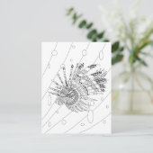 Lionfish Erwachsenenfarben Postkarte (Stehend Vorderseite)