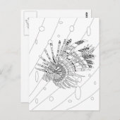 Lionfish Erwachsenenfarben Postkarte (Vorne/Hinten)