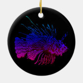 Lionfish farbenfroher Löwenfisch Übersee Felsentau Keramik Ornament (Hinten)