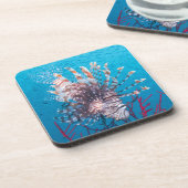 Lionfish-harte PlastikUntersetzer (Set von 6) Untersetzer (Linke Seite)