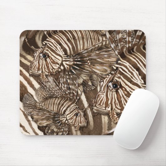 Lionfish Mouse Pad Mousepad (Mit Mouse)