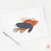 Lionfish - Pterois - Löwe-Fisch-Antiken-Stich Rechteckiger Aufkleber (Umschlag)