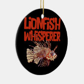 Lionfish Whisperer Sea Rock Diver Funny Lion Fisch Keramik Ornament (Rechts)