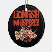 Lionfish Whisperer Sea Rock Diver Funny Lion Fisch Keramik Ornament (Links)