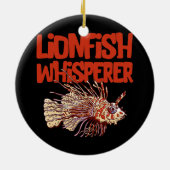 Lionfish Whisperer Sea Rock Diver Funny Lion Fisch Keramik Ornament (Hinten)