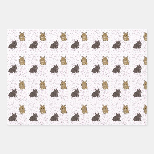 Lionhead bunnies geschenkpapier set (Vorderseite 3)