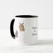 Lionhead bunnies with hearts  tasse (Vorderseite Links)