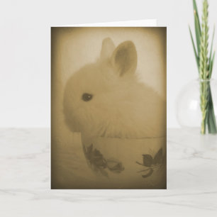 Lionhead Bunny und Teacup Karte