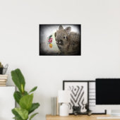 Lionhead Bunny und Teacup Poster (Heimbüro)