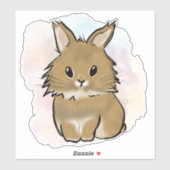 Lionhead bunny watercolor aufkleber (Blatt)