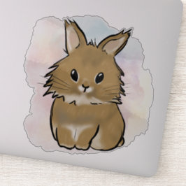 Lionhead bunny watercolor  aufkleber
