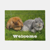 Lionhead Holland Mini Lop Bunny Rabbit Fußmatte (Vorderseite)