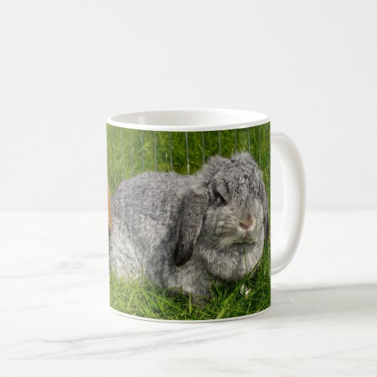Lionhead Holland Mini Lop Bunny Rabbit Kaffeetasse (VorderseiteRechts)