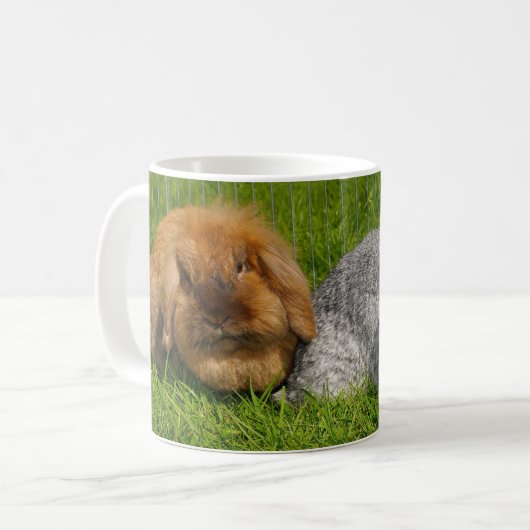 Lionhead Holland Mini Lop Bunny Rabbit Kaffeetasse (Vorderseite Links)