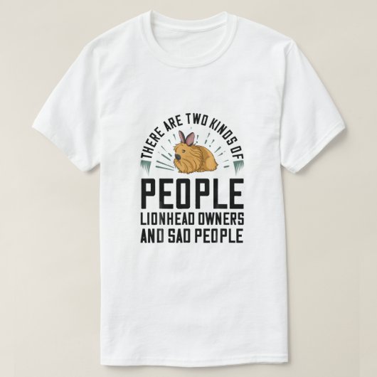 Lionhead Rabbit Geschenk Bunny Funny T-Shirt (Design vorne)
