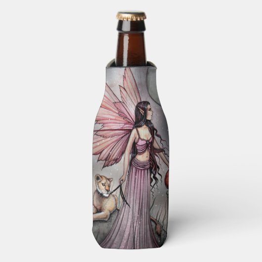 Lionheart Gotische Fantasy Fairy Art Flaschenkühler (Flaschenvorderseite)