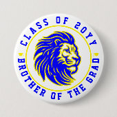 Lions Blue and Yellow Brother of the Graduate Button (Vorderseite)