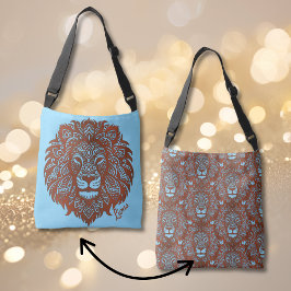 Lions Boho Cutout Imitats Leather Crossbody Tote B Tragetaschen Mit Langen Trägern