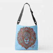 Lions Boho Cutout Imitats Leather Crossbody Tote B Tragetaschen Mit Langen Trägern (Vorderseite)