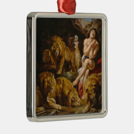 Lions-Den-Ornament Silbernes Ornament (Rechts)