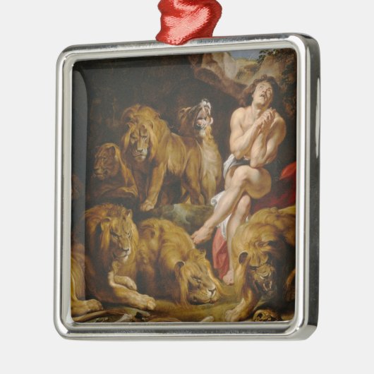 Lions-Den-Ornament Silbernes Ornament (Links)