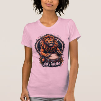 Lion's Drum Parade lustige Kunst : Majestic Lion P T-Shirt