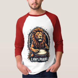 Lion's Drum Parade lustige Kunst : Majestic Lion P T-Shirt
