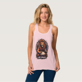 Lion's Drum Parade lustige Kunst : Majestic Lion P Tank Top (Vorderseite Vollansicht)