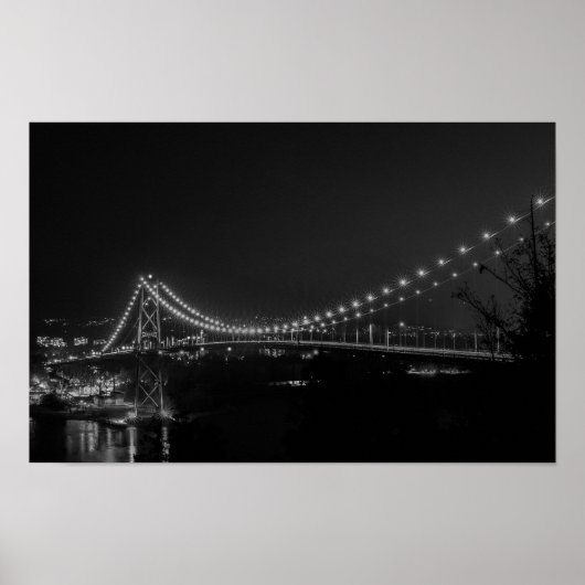 Lions Gate Bridge Mono Poster (Vorne)