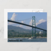 Lion's Gate Bridge, Vancouver, BC Postkarte (Vorne/Hinten)